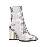 Margiela Gray Calf Leather Bos Taurus Ankle Boots